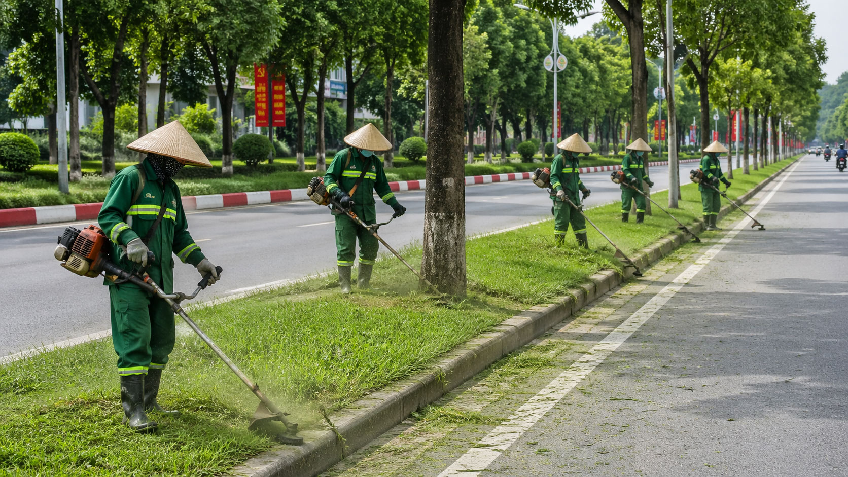 Cắt cỏ chuyên nghiệp - an toàn