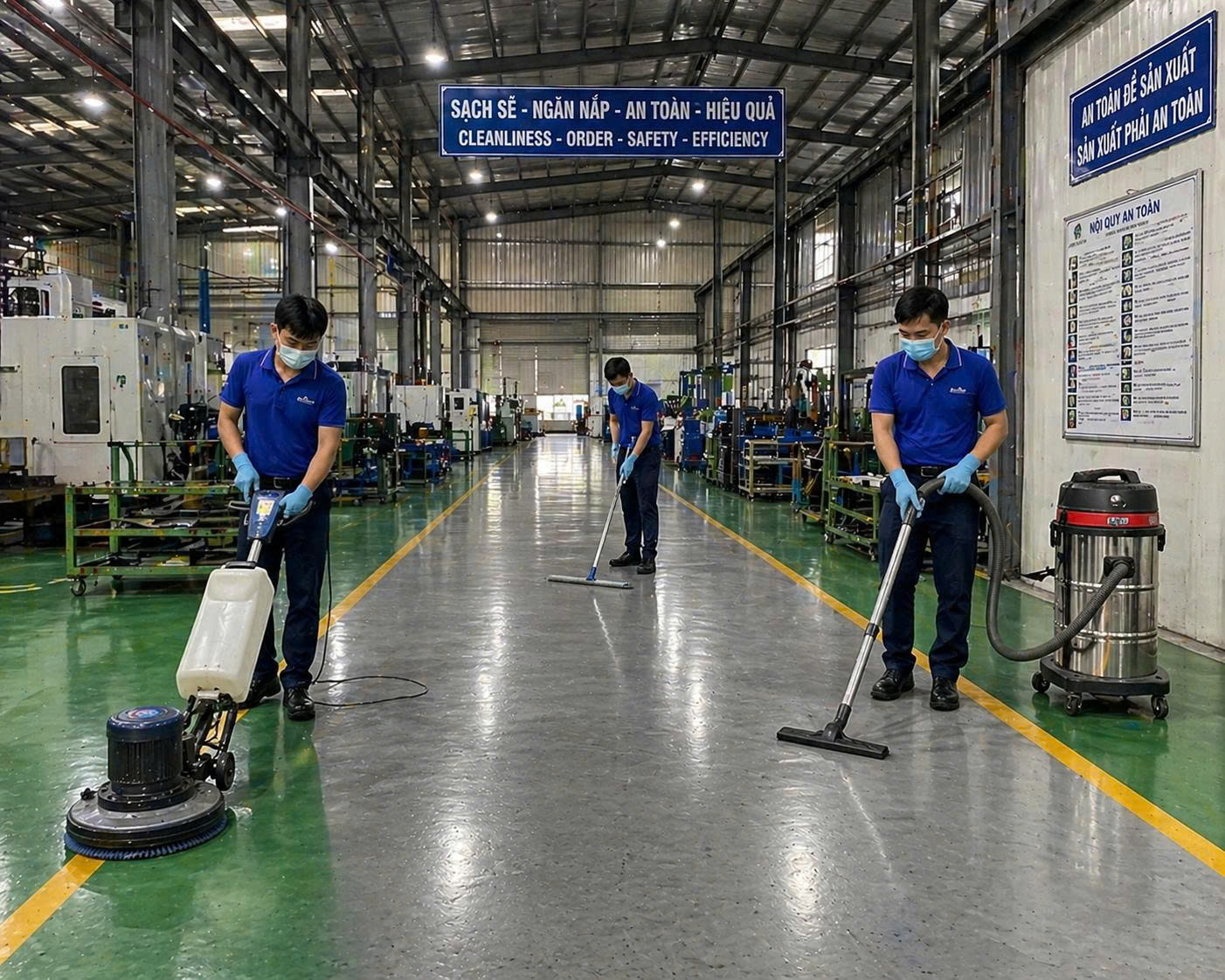 Vệ sinh định kỳ nhà máy, nhà xưởng
