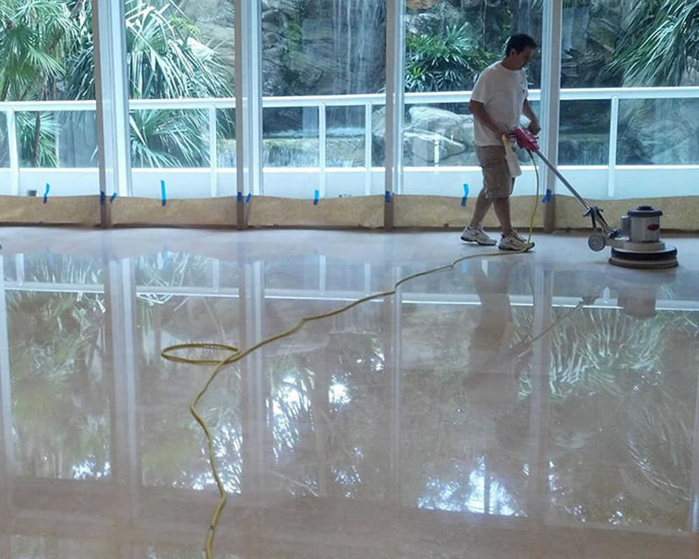Quy trình đánh bóng sàn đá tự nhiên