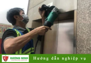 đánh bóng thang máy