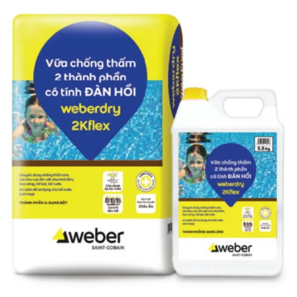 Hóa chất chống thấm Weber Dry 2K Flex.